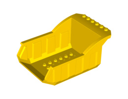 Vehicle, Tipper Bed 12 x 8 x 5 with Studs on Front Top only: {ярко жълт}