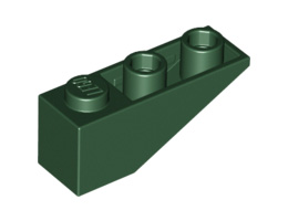 Покривна плочка 1X3/25° инверсна: {земно зелен}