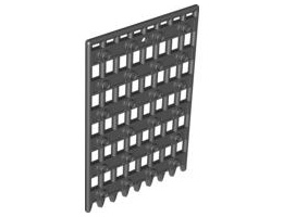 Door 1 x 8 x 12 Castle Gate (Portcullis): {черен}