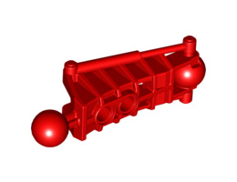 Bionicle Toa Metru Leg Lower Section: {ярко червен}