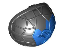 Bionicle Tridax Pod Half with Marbled Blue Pattern: {черен}