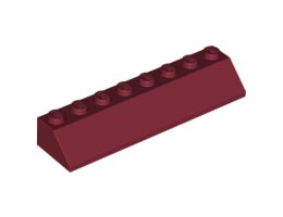 Покривна плочка 2X8/45° : {нов тъмно червен}