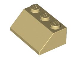 Покривна плочка 2X3/45°: {тухлено жълт}