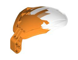 Bionicle Bohrok Windscreen 4 x 5 x 7 with Marbled Trans-Clear Pattern: {ярко оранжев}