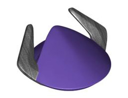 Large Figure Head Top with Silver Horns Pattern (Zurg): {светло виолетов}