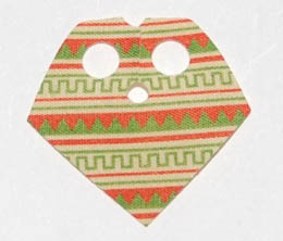 Minifigure, Poncho Half Cloth with Green and Terra Cotta Pattern: {тухлено жълт}