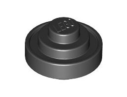Кръгла плочка 2X2 2/3 с 1 стъд: {черен}