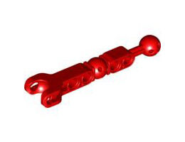 Hero Factory Arm / Leg with Ball Joint on Axle and Ball Socket and 4 Pin Holes: {ярко червен}