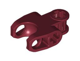 Technic, Axle Connector 2 x 3 with Ball Socket, Closed Sides, Squared Ends, Open Lower Axle Holes: {нов тъмно червен}