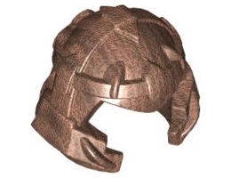 Minifigure, Headgear Helmet Castle with Cheek Protection and Thin Bands (Troll) : {медно метален}