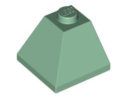Ъглова тухличка 2X2/45° отвън : {пясъчно зелен}