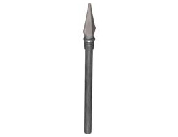 Minifigure, Weapon Pike / Spear Elaborate with Pearl Light Gray Tip: {титаниево метален}