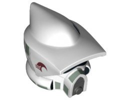 Minifigure, Headgear Helmet SW ARF Trooper Pattern: {бял}