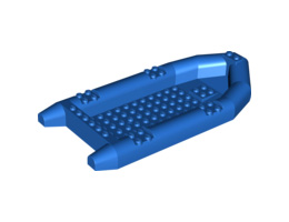 Boat, Rubber Raft, Large: {ярко син}