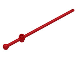 Bar 12L with Open Stud, Tow Ball, and Slit (Boat Mast) : {ярко червен}