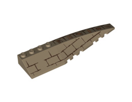 Wedge 12 x 3 Right with Bricks and Hieroglyphs Pattern: {пясъчно жълт}