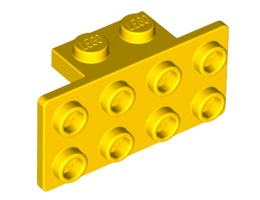 Ъглова плочка 1X2 / 2X4 : {ярко жълт}