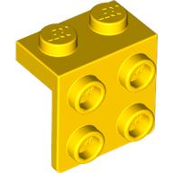 Ъглова плочка 1X2 / 2X2 : {ярко жълт}