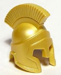 Minifigure, Headgear Helmet Spartan Warrior: {златно мастило}