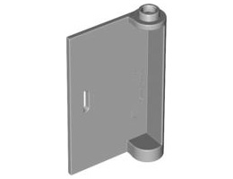 Door 1 x 3 x 4 Left - Open Between Top and Bottom Hinge: {умерено каменно сив}