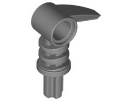 Bionicle 2 x 3 Axle Connector with Tooth : {сребърно метален}