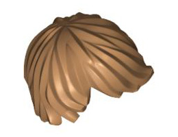 Minifigure, Hair Tousled with Side Part: {умерен нуга}