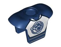 Minifigure, Hockey Body Armor with Raccoon Pattern: {земно син}
