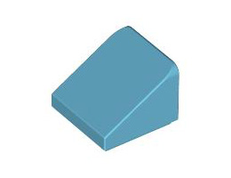 Покривна плочка 1X1X2/3, гладка: {умерено небесносин}