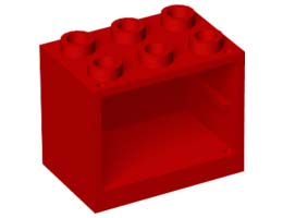Шкаф 2X3X2: {ярко червен}