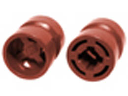 Wheel 8mm D. x 9mm (for Slicks), Hole Notched for Wheels Holder Pin: {червеникаво-кафяв}