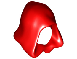 Minifigure, Headgear Hood: {ярко червен}