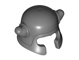 Minifigure, Headgear Helmet Microfigure with Horns: {тъмно каменно сив}