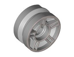 Wheel 11mm D. x 6mm with 5 Spokes: {умерено каменно сив}