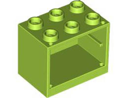 Шкаф 2X3X2: {ярко жълто-зелен}