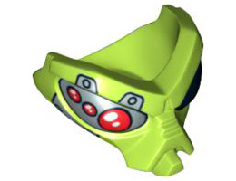 Face, Alien with Black Eye and Silver and Red Mechanical Eye Pattern: {ярко жълто-зелен}