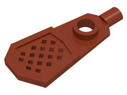 Minifigure, Footgear Snowshoe - Long Front End: {червеникаво-кафяв}