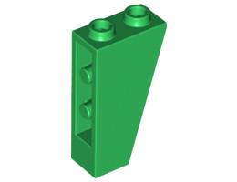 Покривна плочка 1X2x3/74° инверсна : {тъмно зелен}