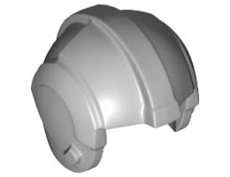 Minifigure, Headgear Helmet SW Rebel Pilot, Plain: {умерено каменно сив}