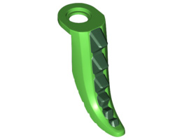 Minifigure, Costume Tail Lizard with Scales Pattern and Dark Green Horns: {ярко зелен}