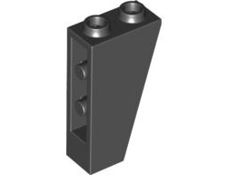 Покривна плочка 1X2x3/74° инверсна : {черен}