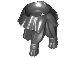 Minifigure, Beard, Tied with Hair in Back : {черен}