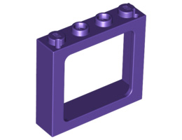 Window 1 x 4 x 3 Train - 2 Hollow Studs and 2 Solid Studs : {светло виолетов}