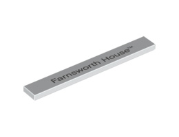 Плоска плочка 1X8 FARNSWORTH: {бял}