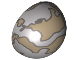 Cylinder Hemisphere 2 x 2 with Cutout with Armillary Sphere Left Pattern: {пясъчно жълт}