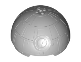 Cylinder Hemisphere 11 x 11, Studs on Top - Death Star Half with Superlaser (9676): {умерено каменно сив}