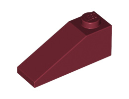 Покривна плочка 1X3/25° : {нов тъмно червен}