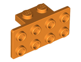 Ъглова плочка 1X2 / 2X4: {ярко оранжев}