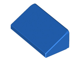 Покривна плочка 1X2x2/3: {ярко син}