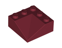 Ъглова тухличка 3X3/22.5° отвърте: {нов тъмно червен}