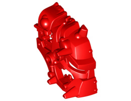 Hero Factory Mask, Half (Splitface): {ярко червен}
